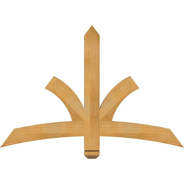 Ekena Millwork Davenport Rough Sawn Timber Gable Bracket, Western Red Cedar, 48"W x 32"H x 2"D x 4"F, 16/12 Pitch GBW048X32X0204DAV00RWR - main